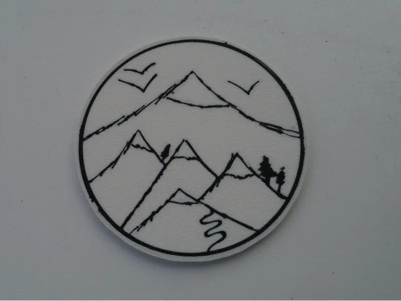 mountain cup coaster