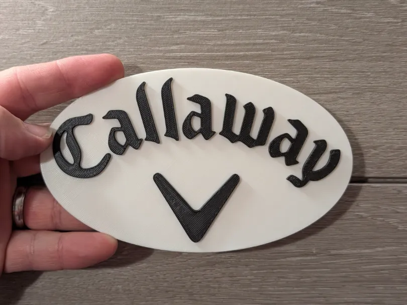 Callaway Golf logo sign plaque 2-sizes - Free 3D Print Model - MakerWorld