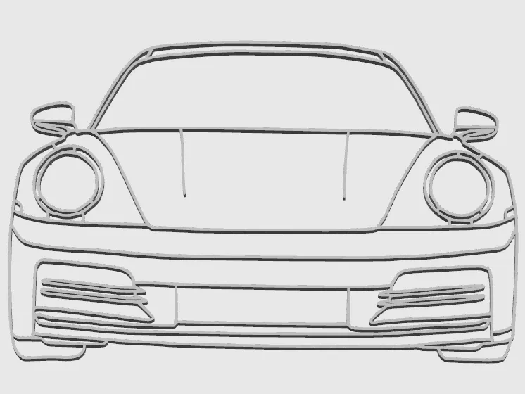 Porsche 911 front view