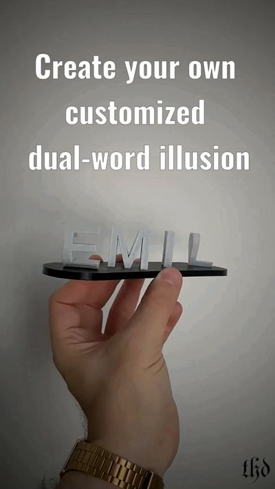 Personalized Word Illusion – 2 Names Customizable