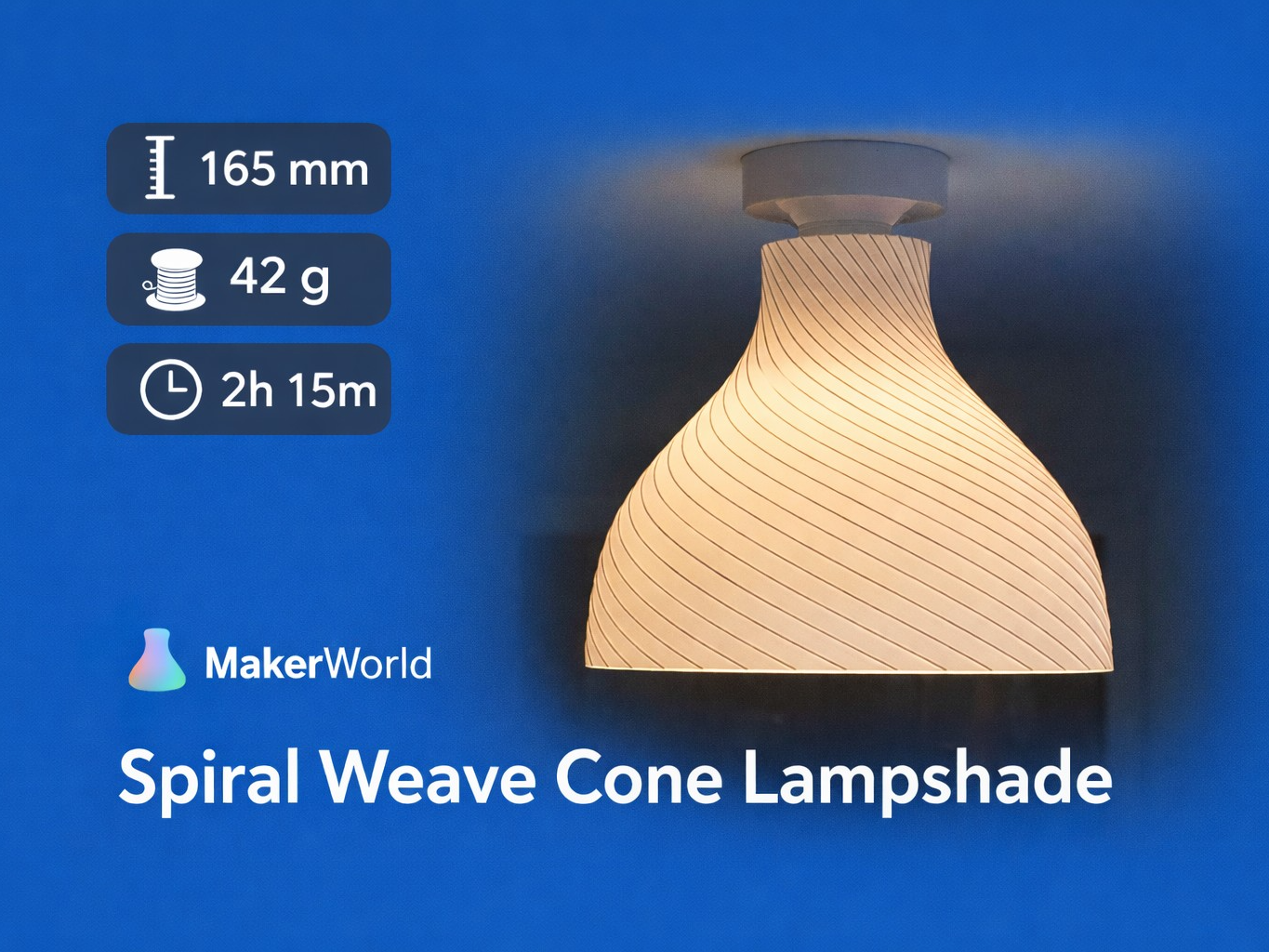Spiral Weave Cone Lampshade