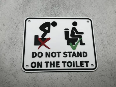 Restroom Sign - Please Sit, Do Not Stand