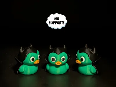Cute Vampire Duck (Support-Free Halloween Print)