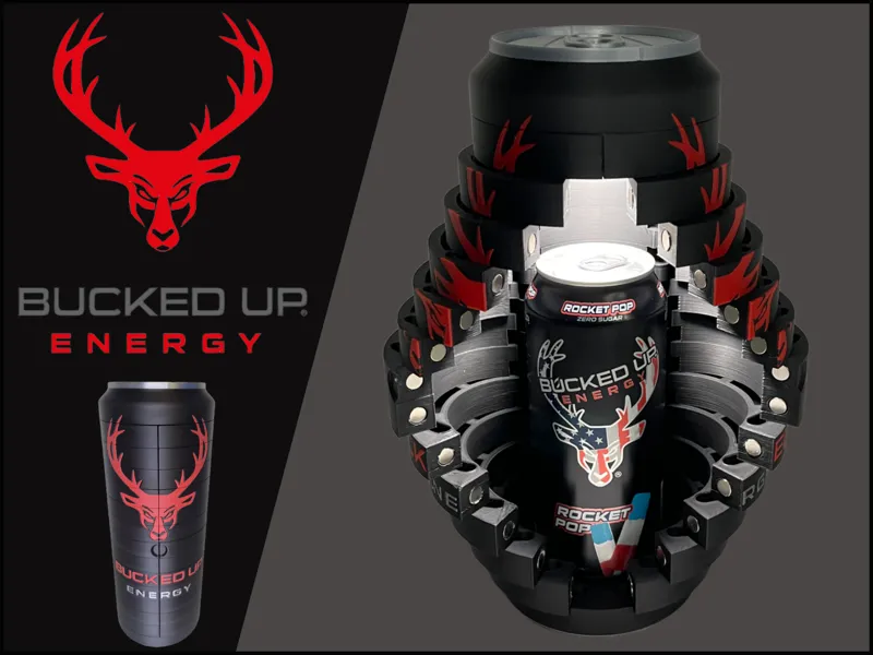 Bucked Up Energy Folding door display box