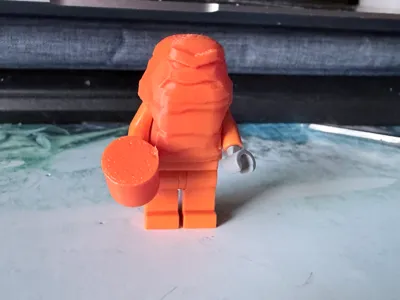 Clayface Minifigure Head - Batman Videogame (2008)