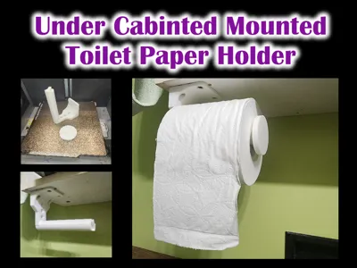 Under Cabinet Mounted Toilet Paper Holder