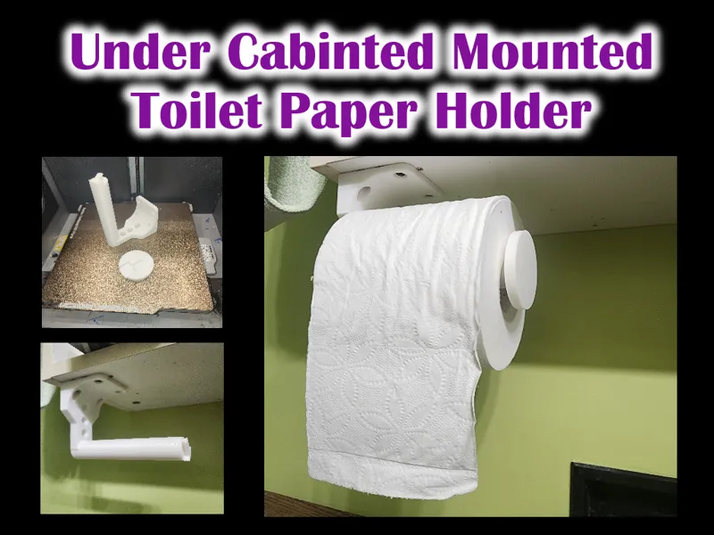 Under Cabinet Mounted Toilet Paper Holder