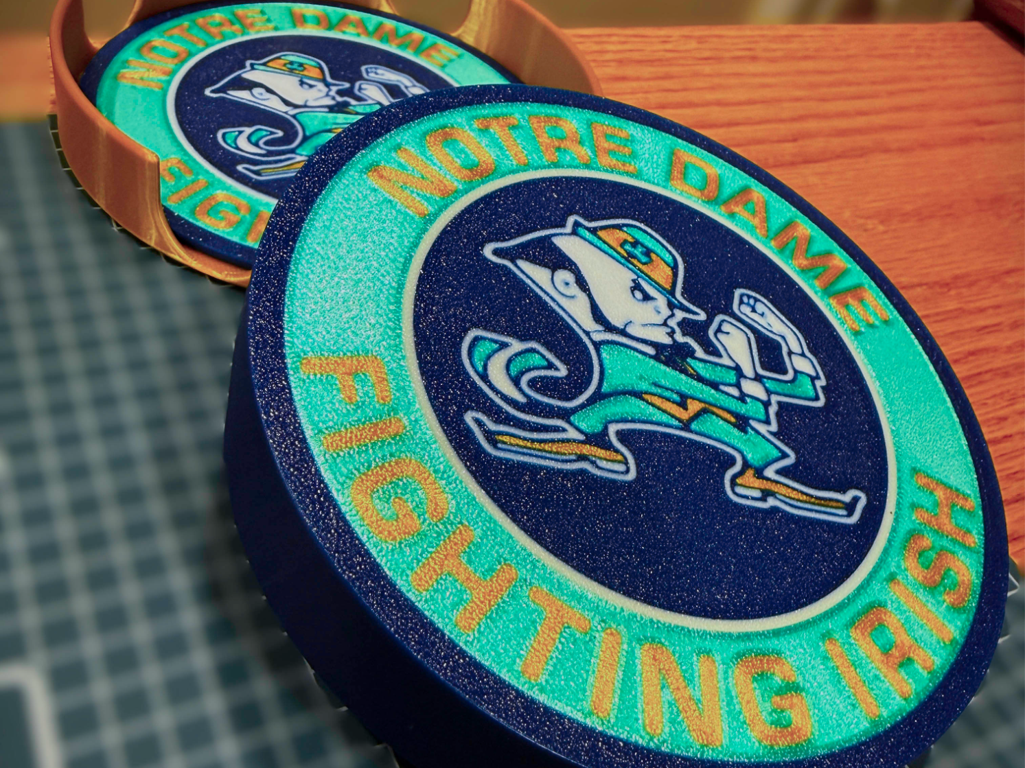 Notre Dame Coaster Set w/Full Color Caddy Cover