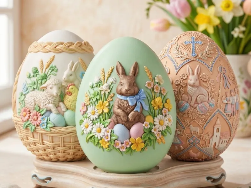 Ornate Easter Eggs: The Enchanted Spring Trio