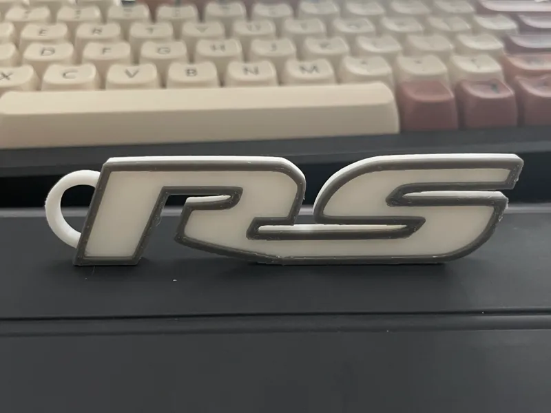 Porsche 992 GT3 RS RS logo keychain
