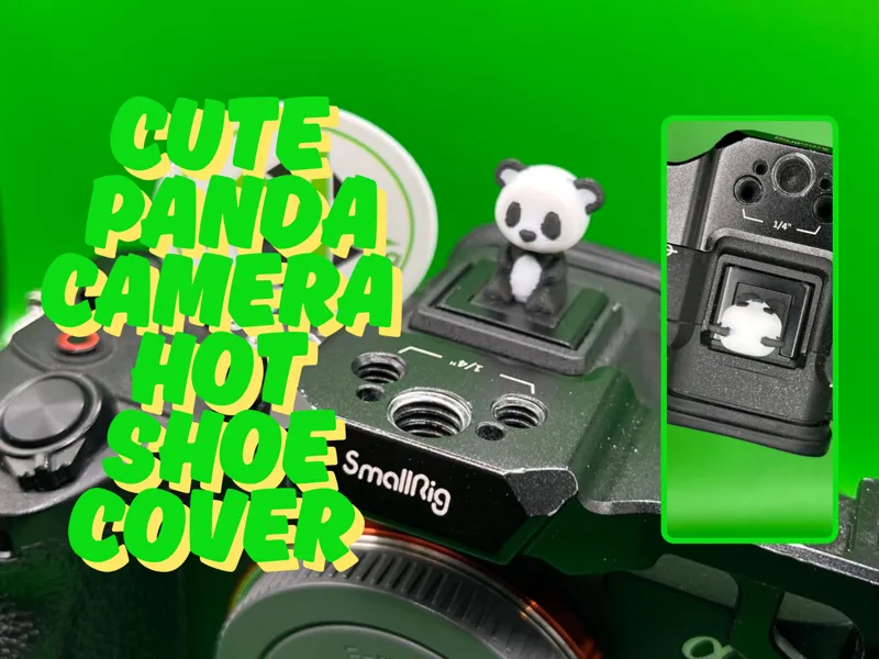 Cute Panda Camera Hot Shoe Cover