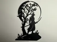 Déco murale silhouette de samouraï — photo 2