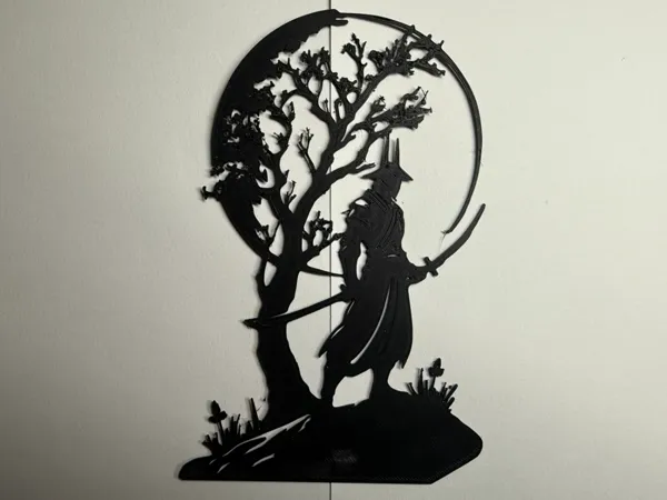 Déco murale silhouette de samouraï