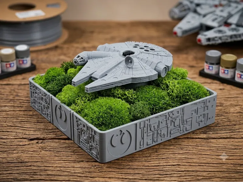 Star Wars Millennium Falcon Moss Planter