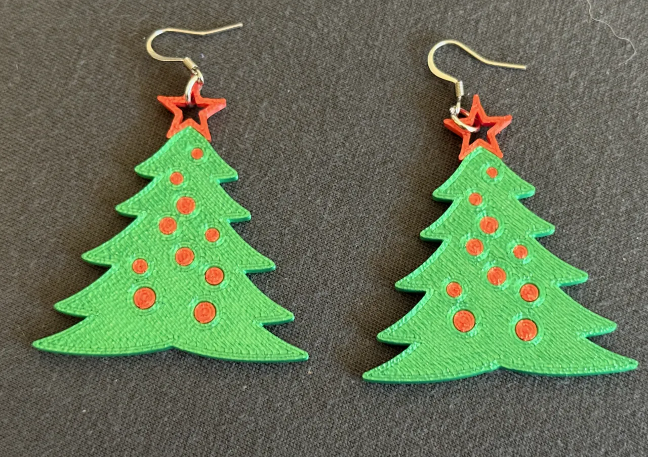 Christmas Tree Earrings view 3