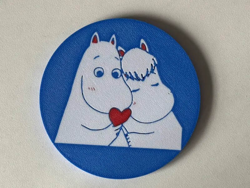Moomin Coaster Love Heart