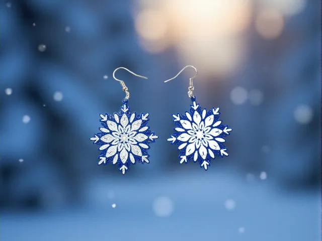 Floral snowflake v2 earrings