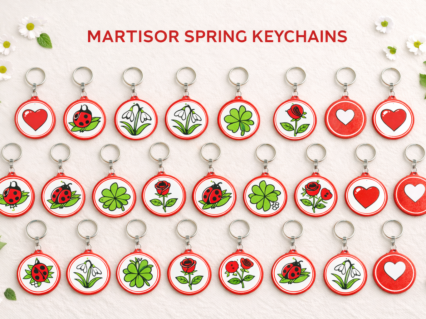 Martisor Keychain Pack – 33 Spring Charms