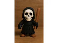 Figurine tête de mort à la batte de baseball — photo 6