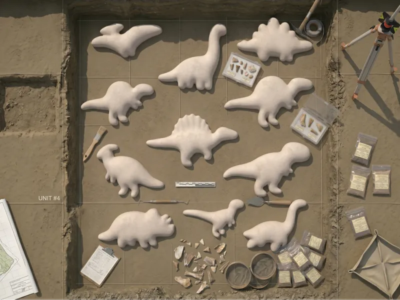 Dino Figures Wall Art