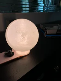 Lampe globe lune lithophanie — photo 3