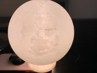 Lampe globe lune lithophanie — photo 1