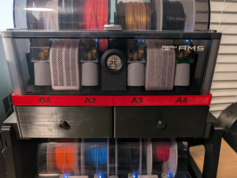 Dual AMS Shelf with Drawers - Free 3D Print Model - MakerWorld
