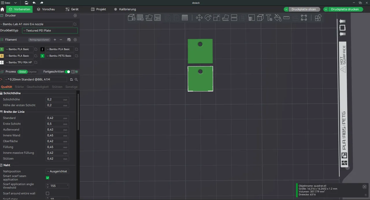 Quadrat Ohrringe view 4
