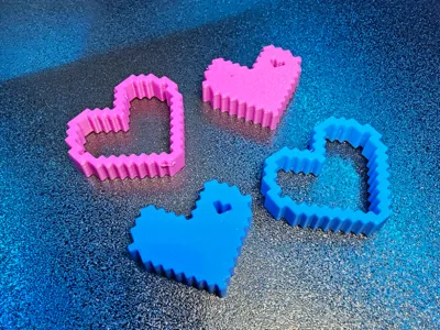 Minecraft Heart Keychain 