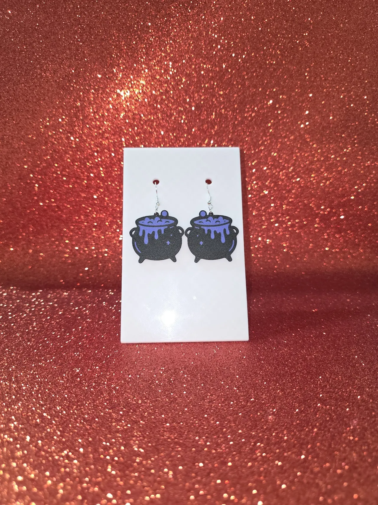 Witch Cauldron earrings view 2