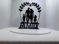 Love & Family Silhouette - Couple with Daughter&Son Edition
