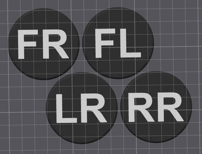 Tesla Aero Wheel Center Cap Labels