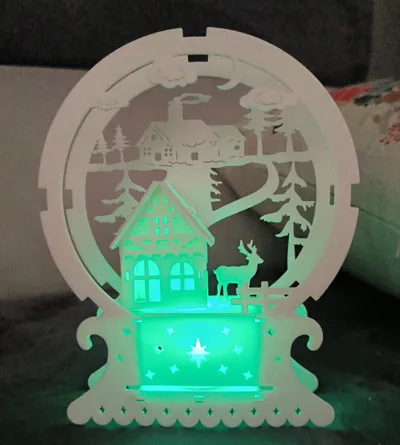 Christmas house kit with candle to be assembled