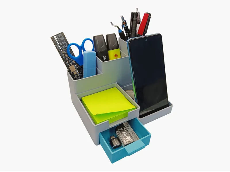 Desk organizer with hidden storage