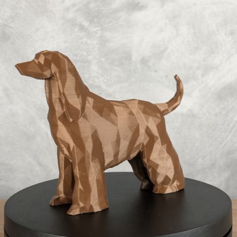 Afghan Hound Low Poly