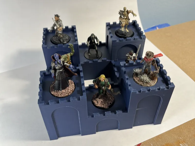 3x3 Castle Wall Mini Display Stand