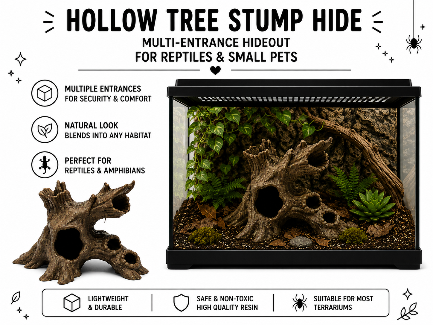 Hollow Tree Stump Hide – Multi-Entrance 