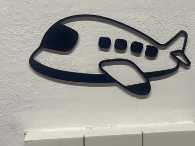 Cartoon Airplane Switch Sticker