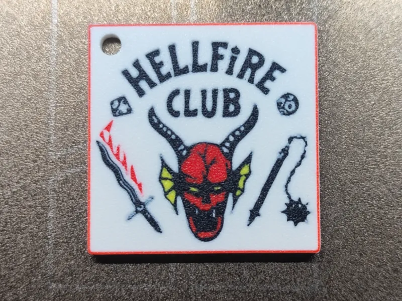 Stanger Things Hellfire Keychain