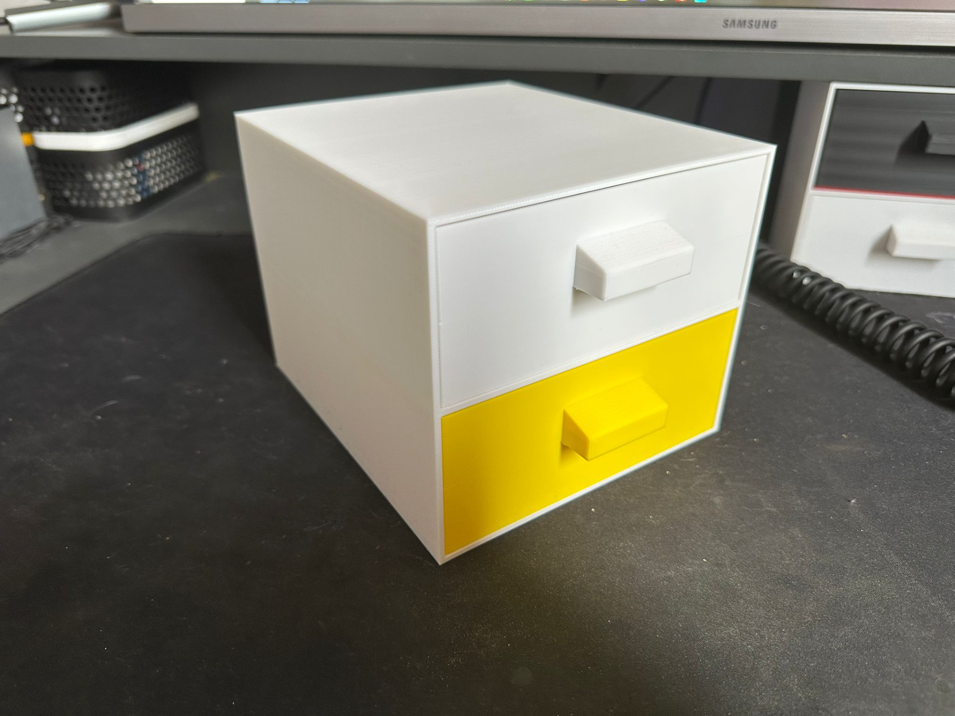 170x130mm Compact Dual-Drawer Desk Organizer