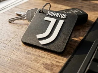 Juventus F.C. Bicolor Rounded Keychain - Fan Art