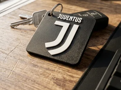Juventus F.C. Bicolor Rounded Keychain - Fan Art