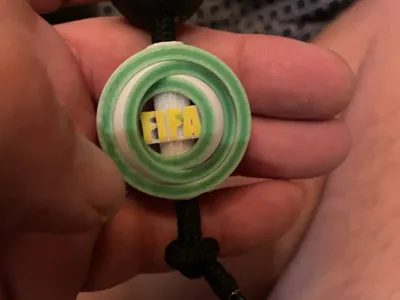 FIFA Spinning Drawstring Bead