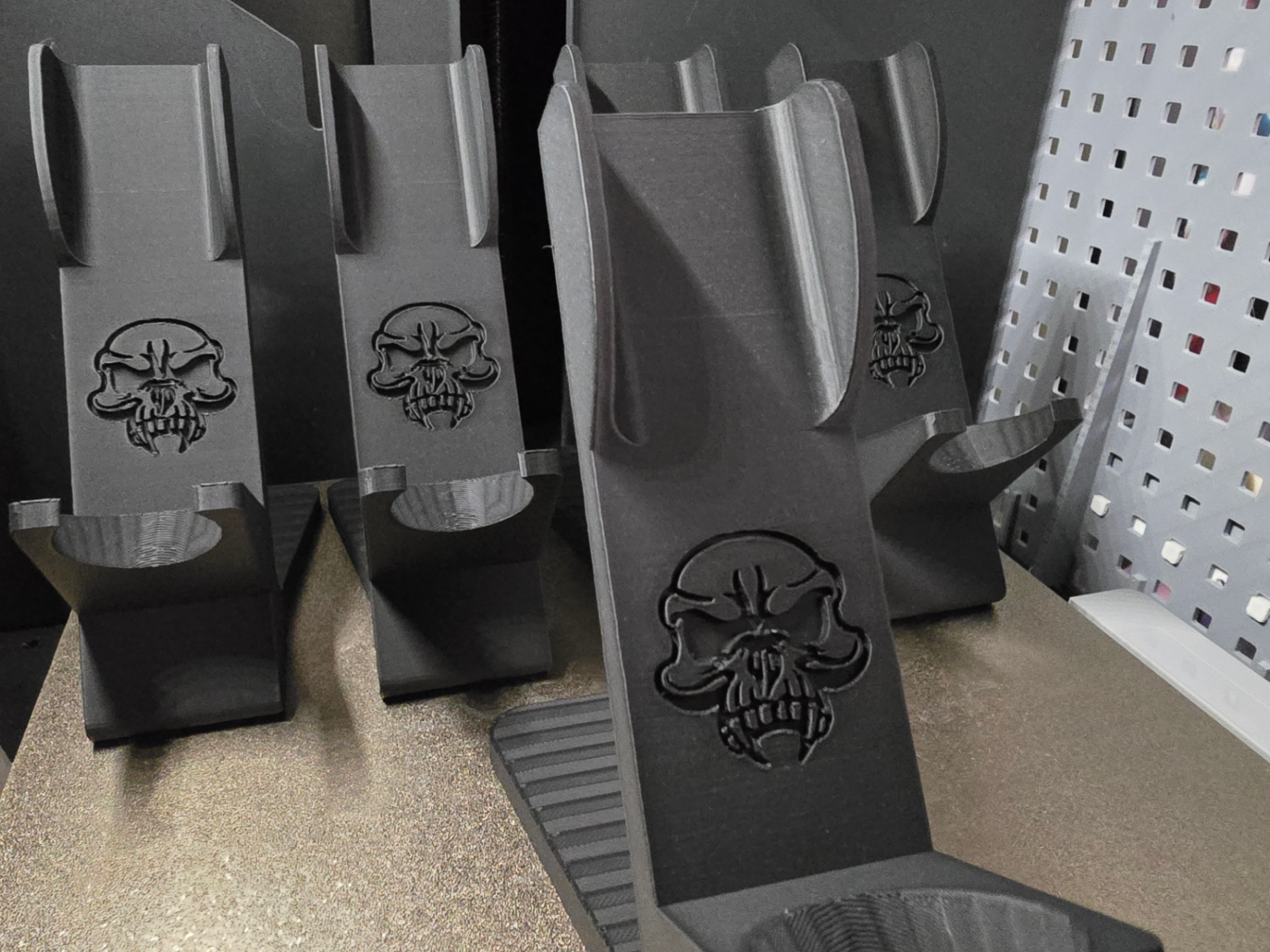 Tattoo Machine/Pen Holder - With Skull Imprint