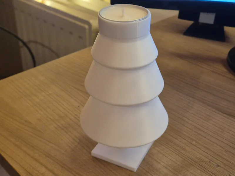 Minimalist Christmas Tree Tealight Holder