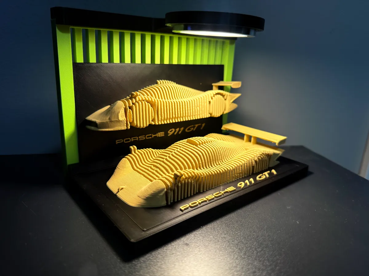 Porsche 911 GT1 Layered Race Car model! - Free 3D Print Model - MakerWorld