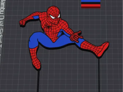 SpiderMan Cake Topper Bambu Lab Color