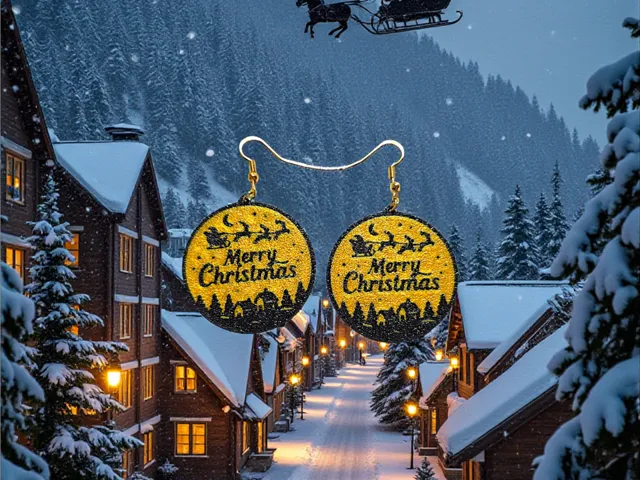 Christmas night earrings
