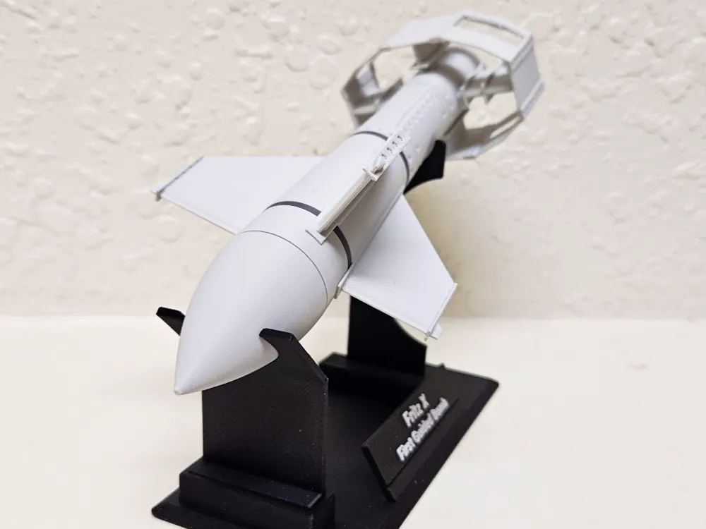 Fritz X | World's First Guided Bomb | WW2 - Free 3D Print Model