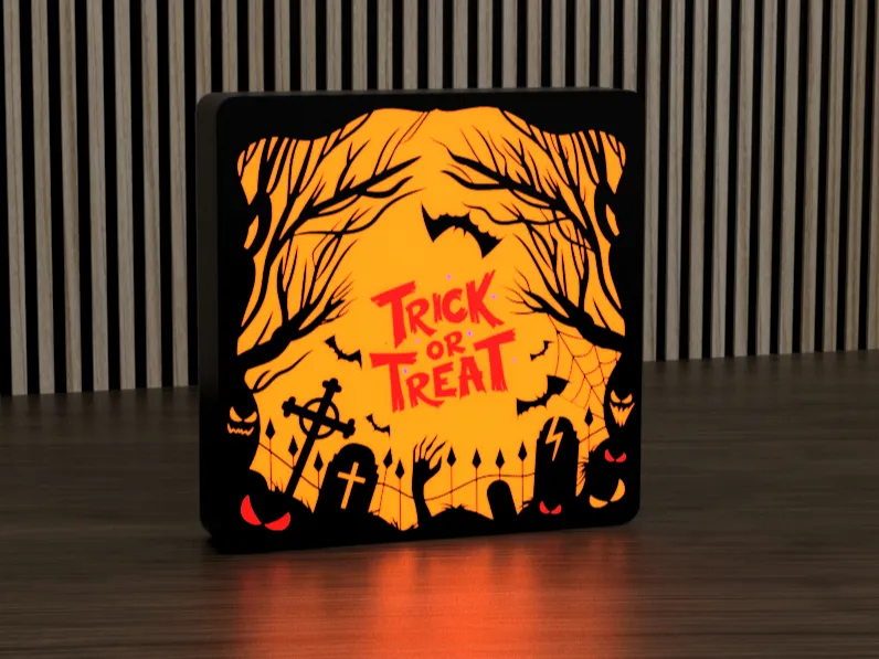 Halloween trick or treat LED lightbox